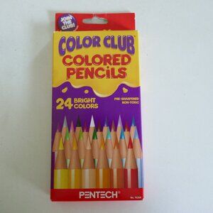 vintage 1997 Pentech Color Club colored pencils set of 24 in box